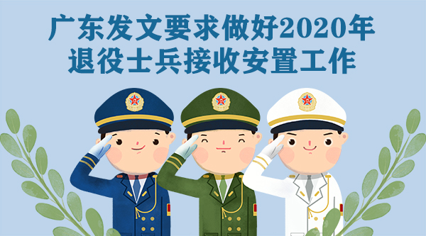 一图读懂广东省人民政府关于做好2020年退役士兵接收安置工作的通知